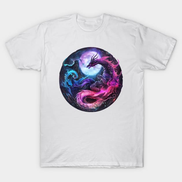 Moonlit Draconis: Ancient Dragon Emblem T-Shirt by SupportTrooper